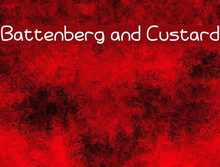 Battenberg and Custard Caratteri examples