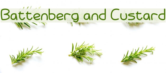 Battenberg and Custard Caratteri examples