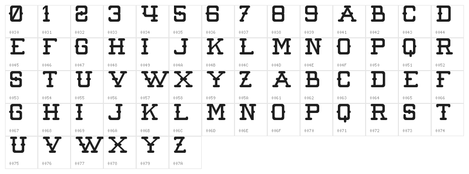 Batter Up Regular Character Map