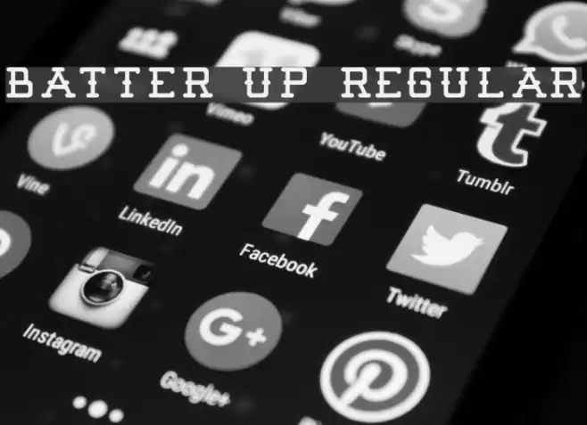 Batter Up Regular Font examples