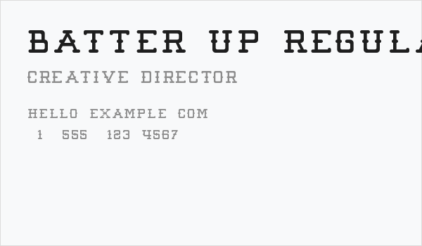 Batter Up Regular Business Card