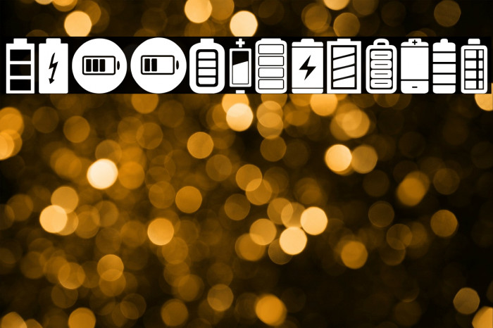 Battery Icons Font examples