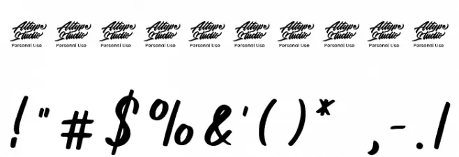 Battina Regular Font OTHER CHARS