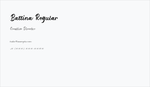 Battina Regular Business Card