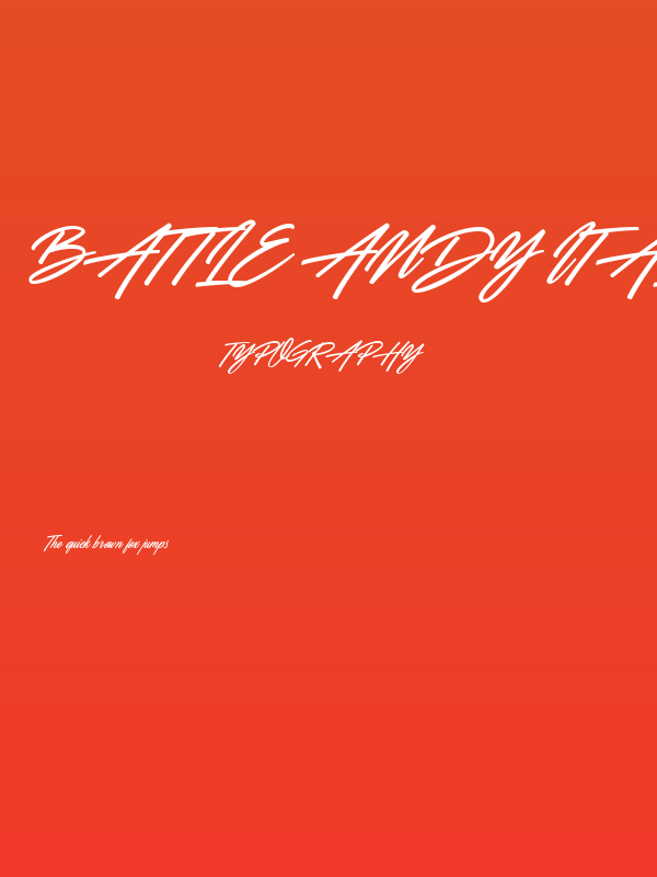 Battle Andy Italic Poster