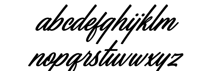 Battle Andy Italic Font LOWERCASE