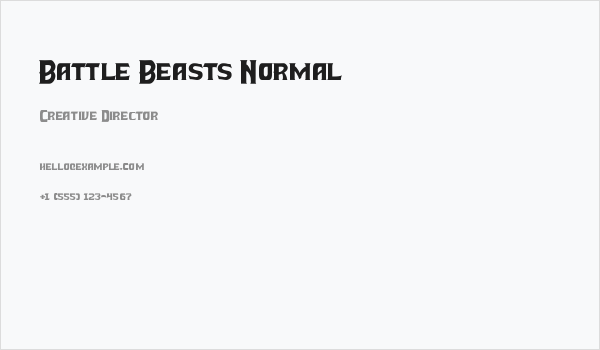 Battle Beasts Normal Business Card