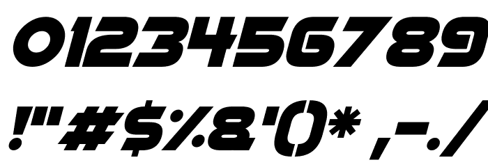 Battle Bots Italic Font OTHER CHARS