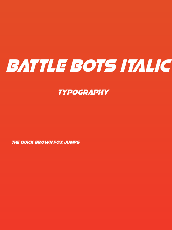 Battle Bots Italic Poster