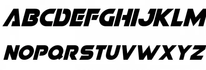 Battle Bots Italic फ़ॉन्ट लोअरकेस