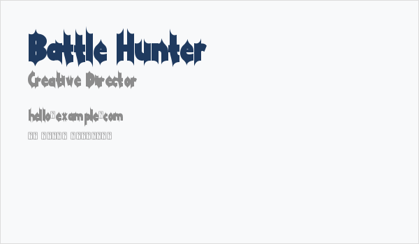 Battle Hunter Business Card
