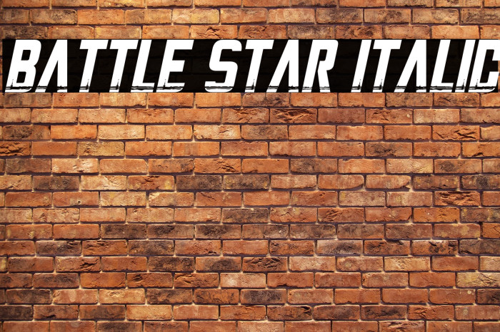 Battle Star Italic Example 1