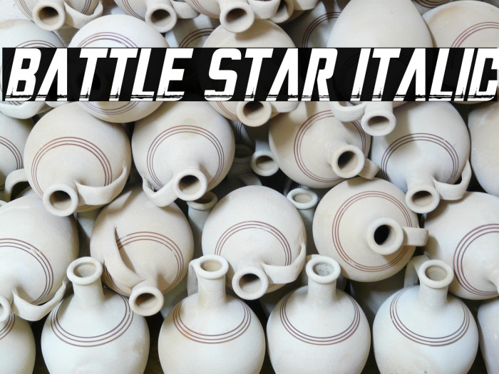 Battle Star Italic Example 2