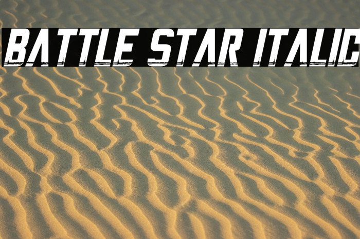 Battle Star Italic Example 3