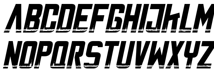 Battle Star Italic Font LOWERCASE