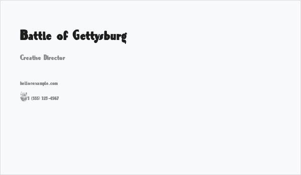 Battle of Gettysburg Business Card