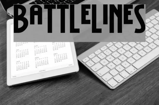 BattleLines Font examples