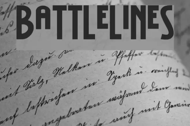BattleLines Font examples
