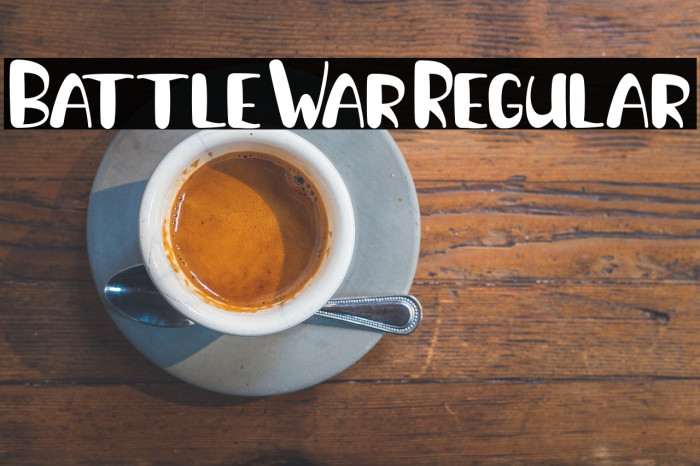 BattleWarRegular Caratteri examples