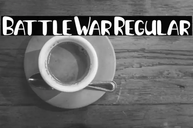 BattleWarRegular Шрифта examples