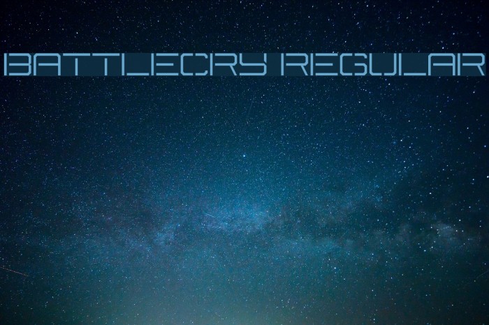 Battlecry Regular Font examples