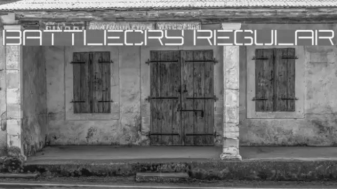 Battlecry Regular Font examples