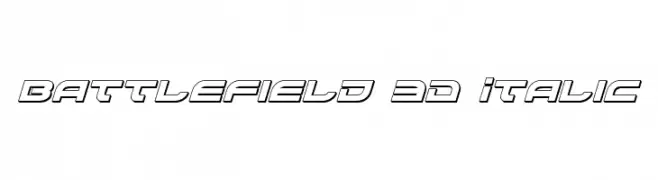 Battlefield 3D Italic  font caratteri gratis