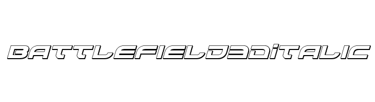 Battlefield 3D Italic  les polices de caractères gratuit tlcharger