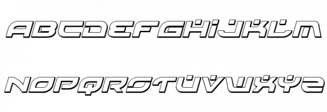 Battlefield 3D Italic 字体 大写