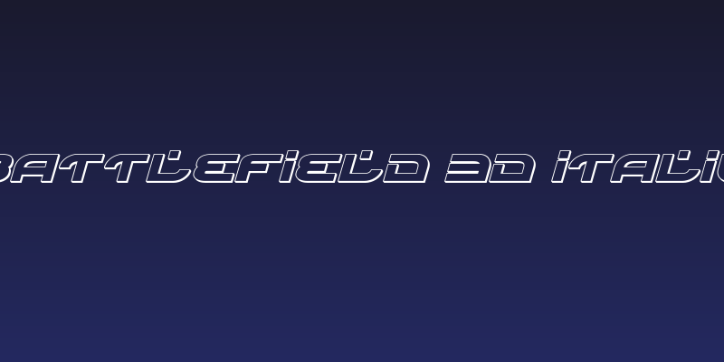 Battlefield 3D Italic Social Header