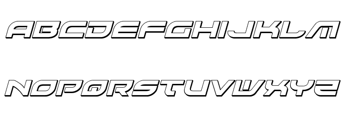 Battlefield 3D Italic Font LOWERCASE