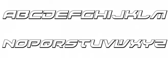 Battlefield 3D Italic फ़ॉन्ट लोअरकेस