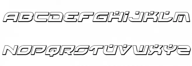 Battlefield 3D Italic Fuentes MAYÚSCULAS