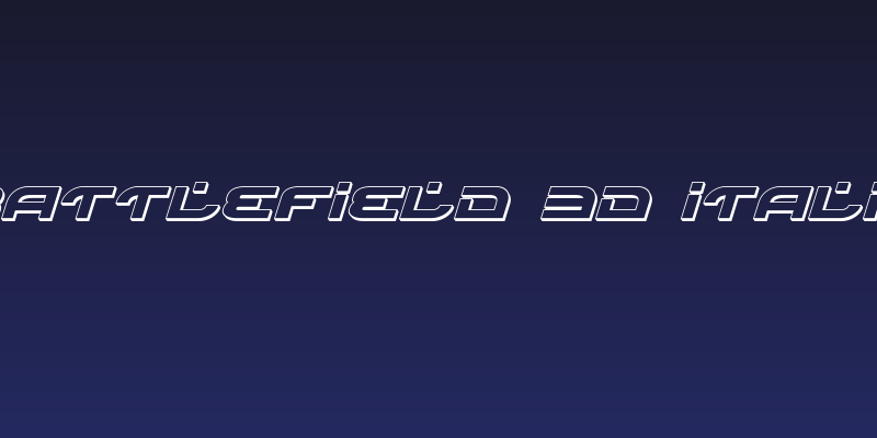 Battlefield 3D Italic Social Header