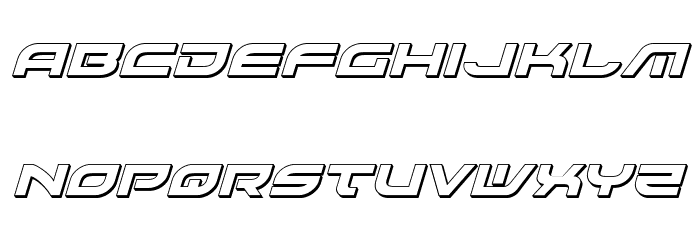 Battlefield 3D Italic Font LOWERCASE