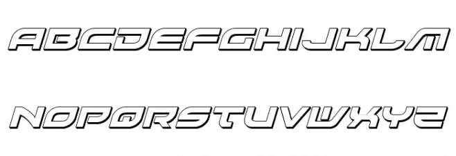 Battlefield 3D Italic Caratteri MINUSCOLO