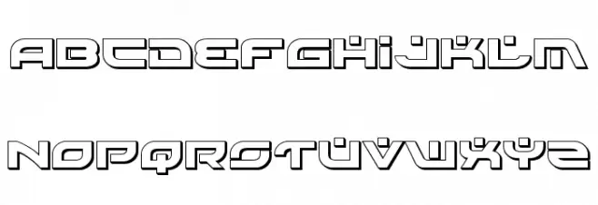 Battlefield 3D Caratteri MAIUSCOLE