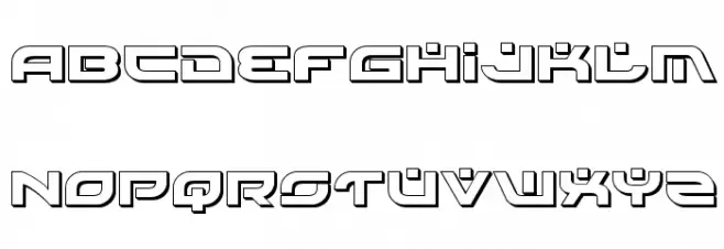 Battlefield 3D Polices MAJUSCULES