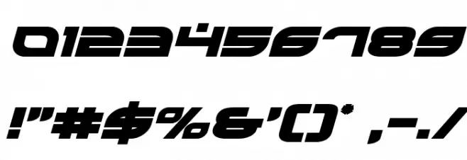 Battlefield Bold Italic Font OTHER CHARS