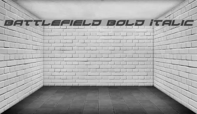 Battlefield Bold Italic Polices examples