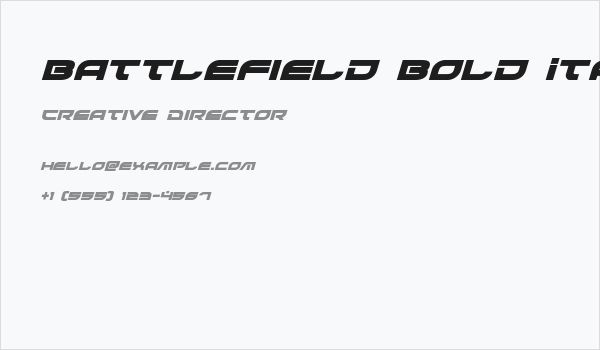 Battlefield Bold Italic Business Card