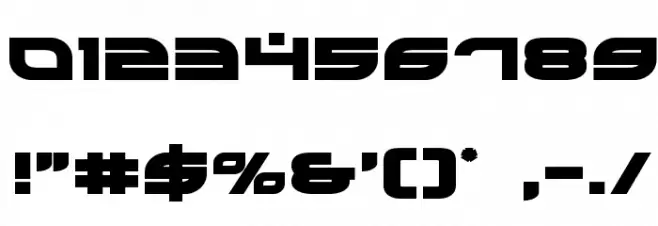 Battlefield Bold Font OTHER CHARS