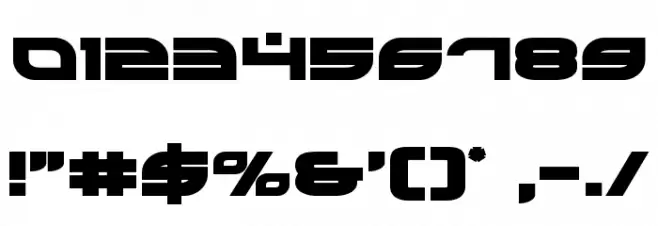 Battlefield Bold Font OTHER CHARS
