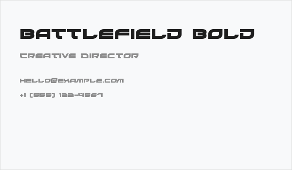 Battlefield Bold Business Card