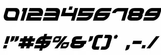Battlefield Condensed Italic Polices AUTRES CHARS