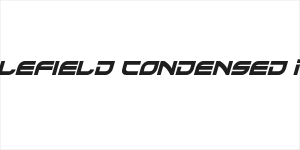 Battlefield Condensed Italic Logo