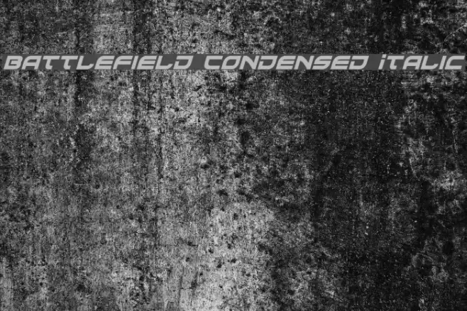 Battlefield Condensed Italic Polices examples