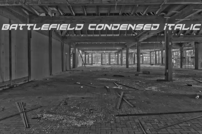 Battlefield Condensed Italic Polices examples