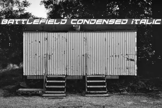 Battlefield Condensed Italic Polices examples