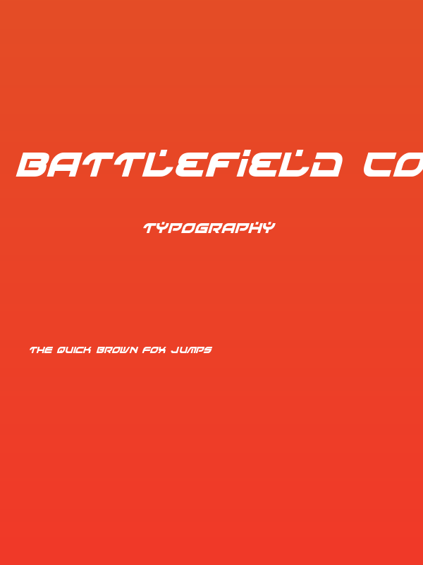 Battlefield Condensed Italic Poster